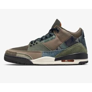 NIKE Air Jordan 3 Retro 'Patchwork' Sneakers Size 8.5